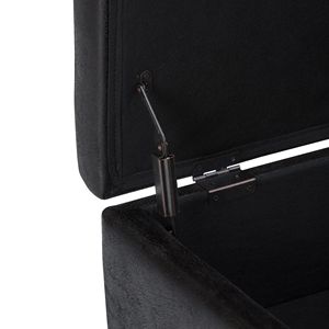 Owen Tavolino da Caffè Nero Effetto Invecchiato con Contenitore, Categoria Prodotti: Sgabelli e Pouf - Product Image 2