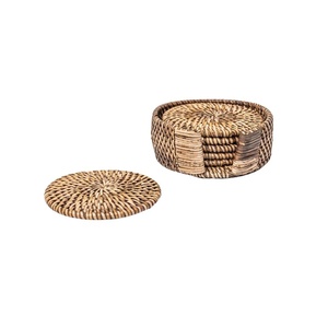 Lot de 6 dessous-de-plat ronds artisanaux en rotin tressé pour la décoration de table – Vente en gros - Product Image 1