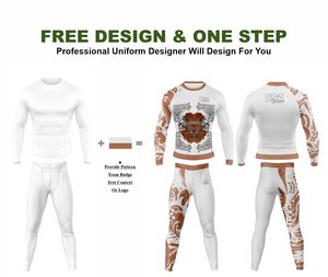 ชุดคอมเพรสชั่นแขนยาวพิมพ์ลายแบบไร้รอยต่อ คุณภาพพรีเมียม ระบายอากาศได้ดี เหมาะสำหรับกีฬาแอคทีฟแวร์ MMA แรชการ์ดและเลกกิ้ง - Product Image 2