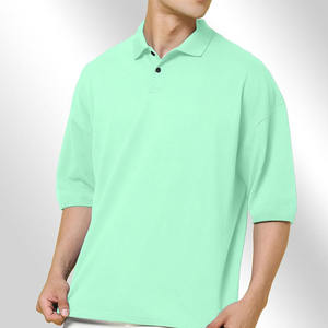 Mens Mint Green Polo <b>Shirt</b> Short Sleeve Casual Loose Fit Breathable <b>Collared</b> <b>T</b> <b>Shirt</b> Summer Wear - Product Image 4