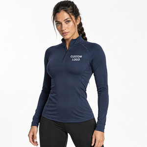 Fabricant de vêtements de fitness en gros – T-shirt de compression doux au toucher pour femme – Haut de sous-vêtement technique pour femme – Évacuation de l'humidité – Course à pied et entraînement - Product Image 5