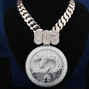 Bijoux Hip Hop pour Hommes, Pendentif Personnalisé Lettre Iced Out en Argent Sterling 925 Plaqué Or et Rhodium, Moissanite VVS, Nom ou Logo - Product Image 6