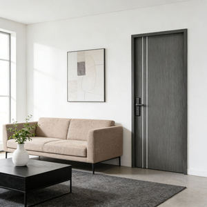 Porte intérieure en polymère pour appartement, porte de chambre d'hôtel, porte de chambre en bois composite WPC imperméable, par le fabricant leader - Product Image 1
