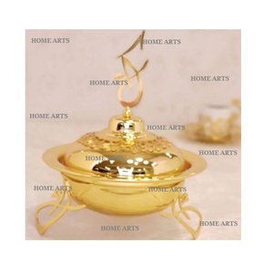 จานเสิร์ฟดีไซน์พิเศษ สีทอง วัสดุโลหะ รูปทรงกลม ขนาดสั่งทำได้ - Product Image 1