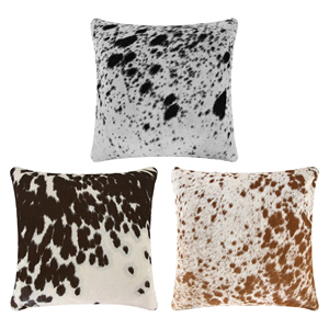 Genuine Cowhide Hair On Leather <b>Throw</b> <b>Pillow</b> Cover Wholesale Natural Cow Print Cushion Cover Rustic Western Farmhouse Home Decor - Product Image 2
