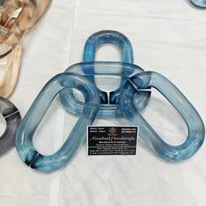 Modelo de Búho de Resina Ecológica Hecho a Mano, Decoración de Pared con Cadena y Acabado Esmaltado, Opción de Regalo para Interiores Elegantes - Product Image 6