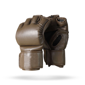 Gants de boxe MMA professionnels en cuir PU de haute qualité, demi-doigts, personnalisables, vente en gros, pour l'entraînement des hommes, arts martiaux - Product Image 3
