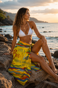 Vestido Maxi sin Mangas con Cuello Halter para Mujer, Diseño con Estampado Digital, Transpirable, Tejido, para la Playa o la Piscina - Product Image 4