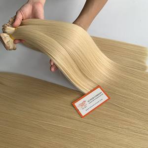 Cheveux de luxe Extensions de cheveux humains bruts 12A Grade Tape Style Couleurs personnalisables Vente en gros Pas de perte ou d'emmêlement Cheveux raides - Product Image 3