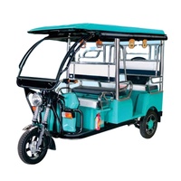 Mototaxi Eléctrico de Alta Eficiencia para Pasajeros, Motor de 48V 1000W, Autonomía de 70-100KM, Triciclo Eléctrico Cerrado, 1 Conductor + 4 Pasajeros, 30Km/h