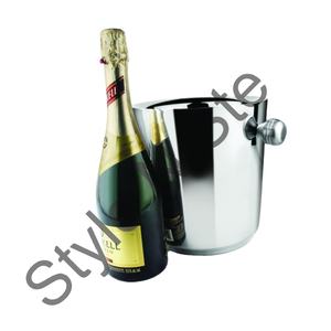 Refroidisseur de vin avec Nob Refroidisseur de vin à champagne en acier inoxydable Bouteille de vin isolée Peut seau refroidisseur - Product Image 1