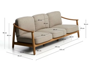 Contemporary Outdoor Teak <b>Sofa</b> <b>Set</b> with <b>Cushions</b> and Rope Accents – Stylish Patio Seating <b>Set</b> for Wholesale, OEM & Project - Product Image 6