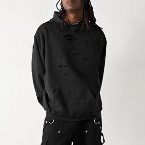 Sweat-shirts unisexes en coton 100 % de haute qualité pour hommes, style streetwear, effet vieilli, collection hiver 2026, personnalisables, vente en gros - Product Image 3