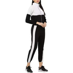 Ensemble de survêtement deux pièces en coton 100 % avec capuche à cordon et fermeture éclair, coupe oversize, pour le fitness, personnalisable - Product Image 2