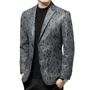 2025สูทผู้ชายหนังวัวระดับไฮเอนด์สำหรับฤดูใบไม้ผลิและฤดูใบไม้ร่วงชุดสูทธุรกิจลำลอง - Product Image 3