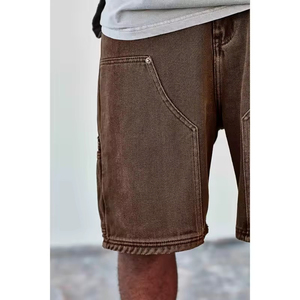 Nouveauté 2026 : Short cargo en jean vintage ample pour homme, 100 % coton lavable, personnalisable avec logo OEM/ODM, vente en gros, le plus vendu - Product Image 5