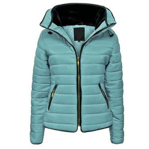 Chaqueta Acolchada para Mujer, Estilo Moderno, Impermeable, Transpirable, con Capucha, para Uso en Exteriores en Invierno, Color Liso, Ecológica - Product Image 3