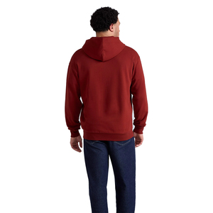 Red Color Men's Plus Size Street Style Hoodies Long Sleeves Zipper Up Casual Wear Jogging Running Hoodies With Kangaroo Pockets - Product Image 5