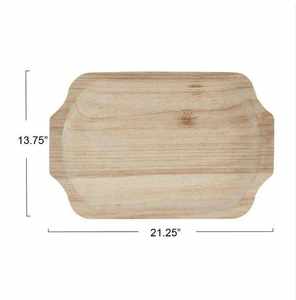 Bandeja de Madera para Servir Más Vendida para Mesa de Comedor, Nueva Colección de Productos de Madera Natural de Alta Calidad al Precio Más Bajo - Product Image 4