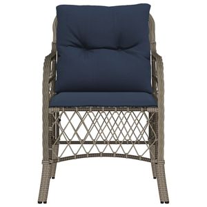 Ensemble de 2 chaises de jardin en rotin PE gris avec housses amovibles standard - Product Image 5
