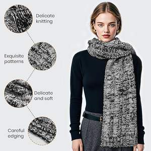 Écharpe tricotée unisexe prête à personnaliser - Écharpe d'hiver en gros - Écharpes côtelées douces personnalisables en vrac avec logo - Product Image 2