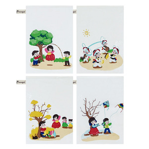 Toalla Hwangsil: Toalla de Mano y Cara de Lujo de Algodón Premium con Ilustración de Juego Tradicional Coreano, Jacquard para Baño - Product Image 1