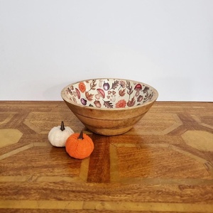 Tazón de Madera Esmaltada Rústico y Ecológico, Apto para Alimentos, Hecho a Mano, Vajilla Duradera, Precio de Fábrica para Minoristas - Product Image 1