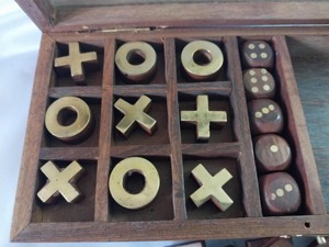 Handcrafted wooden tic tac toe Kids friendly <b>coffee</b> <b>table</b> toy Family party Wooden tabletop set for Family Play - Product Image 6