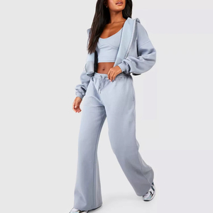 Conjunto Deportivo Informal de Lujo, Sudadera Suave y Pantalones Deportivos a Juego, para Viajes al Aeropuerto, Salón de Espera y Uso Diario, Traje para Mujer - Product Image 2