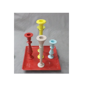 Ensemble de bougeoirs en aluminium faits à la main, colorés, résistants à la chaleur, durables, écologiques, décoration moderne pour la maison, pour les fêtes et les mariages - Product Image 2