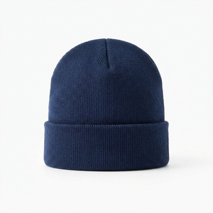 Bonnet d'hiver en acrylique de haute qualité, style décontracté, avec revers, tricoté, vente en gros OEM - Product Image 3