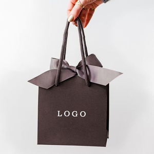 Custom Logo Elegant Recycled Art Paper Shopping <b>Bags</b> with Digital Printing for Boutique Brands - Product Image 3