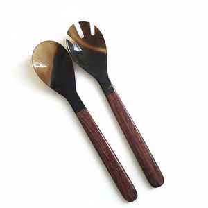 Natural Horn Spoon Cutlery for Restaurant Natural Ox & Buffalos Horn Flatware <b>Tabletop</b> Serving Spoon Long Handle Minimalist - Product Image 3