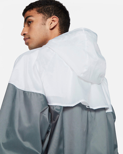 Men'<b>s</b> Color Blocking Hooded Windproof Racer <b>Jacket</b> With Zipper Closure Sporty Style Autumn Wear - Product Image 3