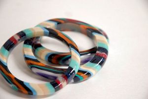 Designer Resin <b>Bangle</b> Set for Women, Handmade Colorful Jewelry Bracelets with Elegant Patterns for Party, Wedding and Festive - Product Image 5