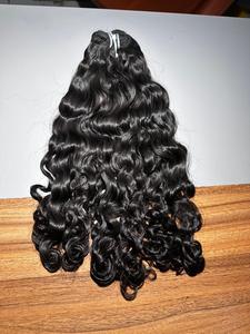 High Quality Raw Indian Human Hair Natural <b>Curly</b> Cuticles Aligned Tangle Free Unprocessed Single Donor Hair <b>Extensions</b> - Product Image 4