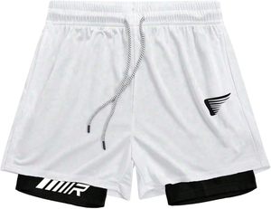 Ensemble de vêtements de sport pour homme en 2 pièces, t-shirt athlétique à manches courtes avec imprimé graphique et short à cordon de serrage, ensemble de survêtement de gym - Product Image 4