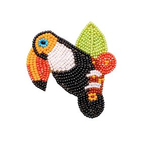Broches en cristal plaqué argent pour enfants, motif lettres perlées colorées, accessoires de mode, cadeau pour papa - Product Image 2