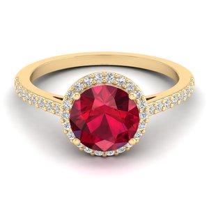 REYES Personalized 925 Sterling Silver GRA Certified Moissanite Wedding Promise <b>Ring</b> with Ruby Gemstone <b>Fine</b> Jewelry For Women - Product Image 6