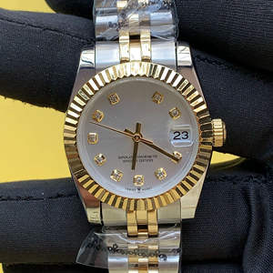 BOJ Plain R.O.L.E.X.58 36mm Fashionable Two Tone Stainless Steel Mechanical Automatic Analog Wrist <b>Watch</b> At Low Price Hot Sale - Product Image 1