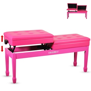 5 Core Duet Piano <b>Bench</b> 3.5 Inch <b>Padded</b> Cushioned Stool Wooden Heavy Duty Musician Chair w Storage - Product Image 1