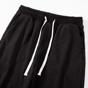 Pantalon de jogging cargo pour homme, couleur unie, taille mi-haute élastique, respirant, coupe-vent, tricoté, avec grandes poches, coupe ajustée à la cheville - Product Image 6