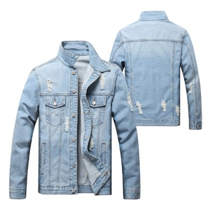 Vintage Breathable 100% Cotton <b>Men's</b> Spring <b>Denim</b> <b>Jacket</b> with Front Logo - Product Image 1