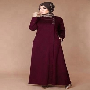 Últimos Diseños de Abayas Musulmanas/Islámicas en Oferta - Material de Poliéster, Estilo Modesto Hasta el Suelo - Product Image 5