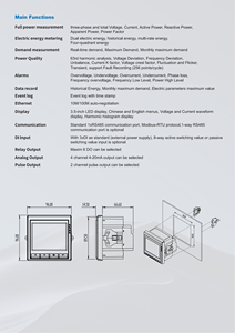 Ce chứng nhận 3-giai đoạn chất lượng điện năng phân tích thời gian thực hài & hiệu quả năng lượng giám sát phân tích năng lượng mét - Product Image 5