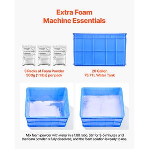 Macchina per Schiuma da 1200W con 3 Polveri Schiumogene e Serbatoio d'Acqua da 20 Galloni - Product Image 5