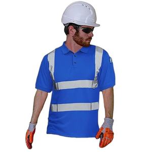 Chemises de sécurité haute visibilité pour hommes de haute qualité, polos réfléchissants pour travaux de construction - Product Image 1