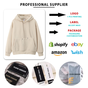 Free Sample Custom Design 500gsm Heavy Oversized Hoodie Hip Hop Blank Men Cotton 100% Hoodie Heavy <b>Thick</b> Heavyweight Hoodie - Product Image 4