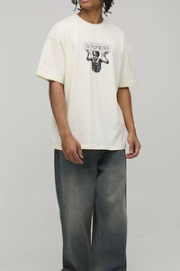 oversized graphic <b>tshirt</b> <b>skeleton</b> graphic tee vintage washed <b>tshirt</b> streetwear oversized tee skull print <b>tshirt</b> retro graphic ts - Product Image 2