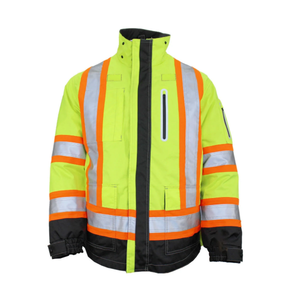 OEM Support Men's Hi-Vis <b>Waterproof</b> Safety Jacket <b>Work</b>-<b>wear</b> Winter Vest with Reflective Tape with Custom Logo and Color - Product Image 1